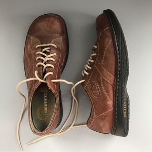 Merrell World Piece Air Cushion Vintage Leather Lace Up Waterproof Shoe 11 REI